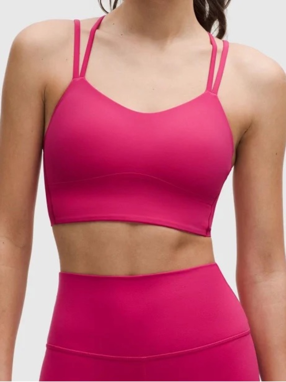 Lululemon Like a Cloud Longline Bra size 10 - Raspberry Coulis